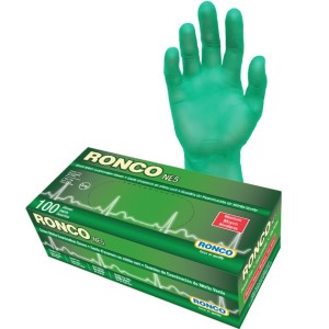 RONCO NE5 Green Nitrile Examination Gloves Medium 100x10
